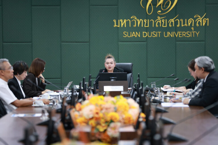 การประชุมคณะอนุกรรมการด้านการสนับสนุนการจัดกิจกรรมสร้างรายได้ของมหาวิทยาลัย คณะกรรมการส่งเสริมกิจการมหาวิทยาลัย เมื่อวันที่ 8 ธันวาคม 2568