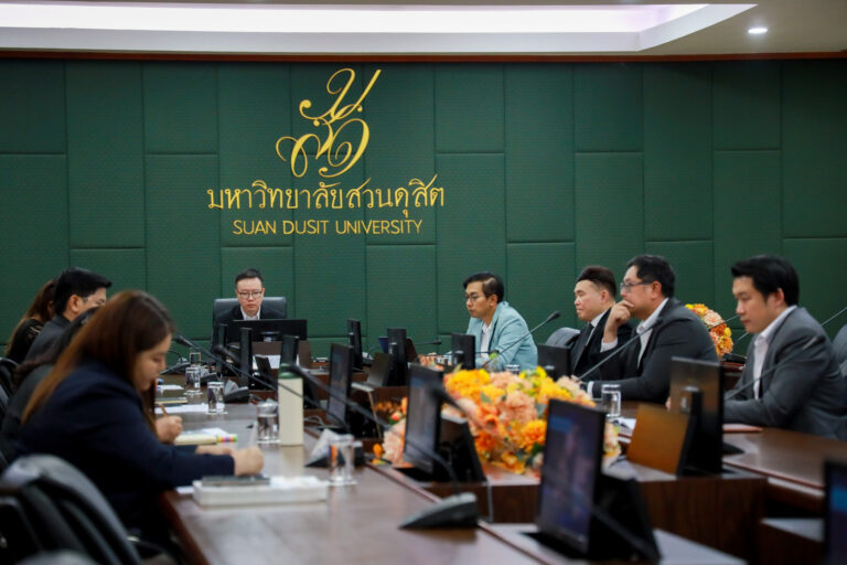 การประชุมคณะอนุกรรมการด้านการสนับสนุนการดำเนินงานธุรกิจวิชาการมหาวิทยาลัย ครั้งที่ 1/2568 เมื่อวันที่ 9 ธันวาคม 2568